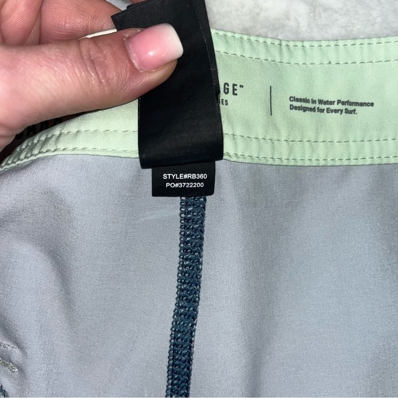 Roark Revival Passage Mariner 18” Boardshorts - Navy Sz 31 Drawstring 9” Inseam - Picture 7 of 12